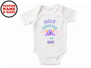 a white bodysuit with a monster on it