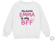 a white sweatshirt with the words,'my auite emma is my b