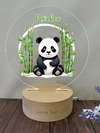 a glass plate with a panda bear on it