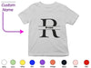 Personalized Kids Tshirt Gift For Toddler Girls, Custom Letter R On Shirt Gift