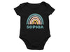 a black bodysuit with the word sophiia on it