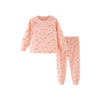 SkipStars Full Sleeve Floral Pattern Top & Trouser Girls 2 Piece Outfit Set, Pink