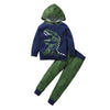 SkipStars Boys 2 Piece dinosaur SweetShirt & Trouser Green