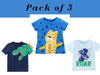 Boys Cotton T-shirts Summer Tees Tops for Baby Boys | Lion Cat Toddler Baby Boys T-Shirts Clothing Gift for Boys Tees Outfit Pack of 3 Tees