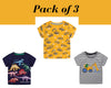 Boys Cotton T-Shirts Summer Tees & Tops for Baby Boys  | Road Crane Toddler Baby Boys T-Shirts Clothing Gift for Boys Tees Outfit Pack of 3