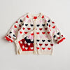 Long Sleeve Colorful Heart Cardigan