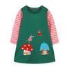 Long Sleeve Girls Fairies Dress Mushroom