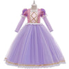 Kids Princess Rapunzel Inspired Girls Dress in Pink and Purple