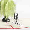 Romantic Handmade 3D Pop Up Couple Tree Greeting Card - Perfect for Thinking of You, Congrats, Weddings & Thank You Gift