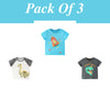 Boys Cotton T-shirts Summer Tees & Tops for Baby Boys Dinosaur Pattern | Toddler Boy Shirt kid Clothing Gift for Boys Pack of 3